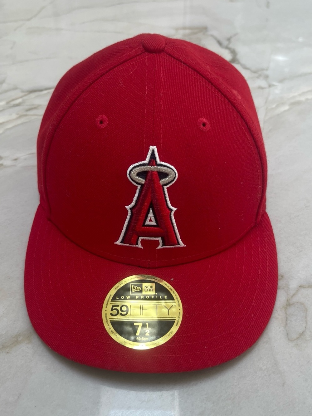 Cap on marble surface